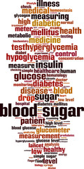 Blood sugar word cloud