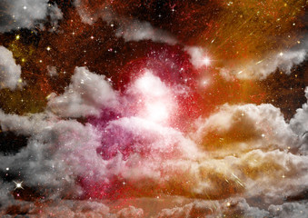 galaxy in a free space. 3D rendering