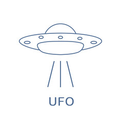UFO vector icon. Alien space ship. World UFO day.