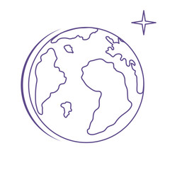 Planet Earth. World vector icon. Earth Day.