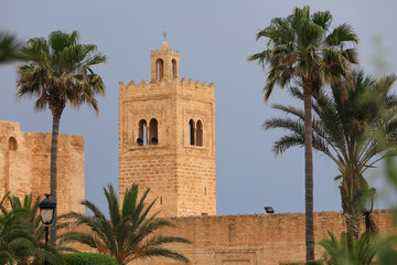 Fototapeta na wymiar The Ribat of Monastir in Tunisia.