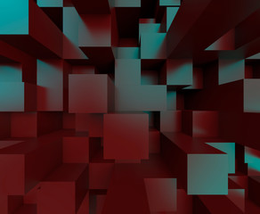 Abstract Geometry Urban Background Space 3d Render