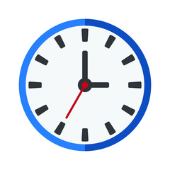 Clock sign icon in flat style. Time management vector illustration on white isolated background. Timer business concept.