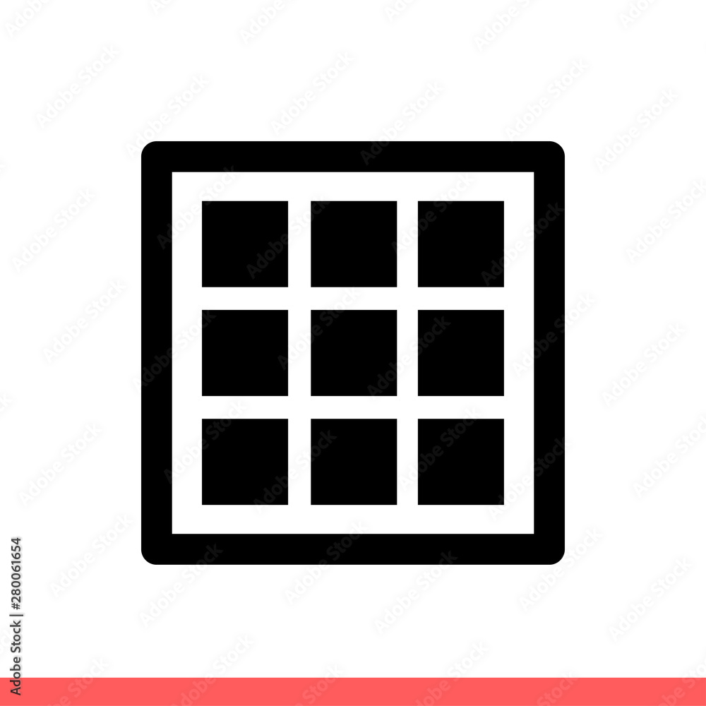 Poster grid icon symbol. simple, flat design isolated on white background for web or mobile app