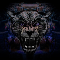 wild pantera tatoo - Illustration © reznik_val