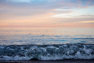 Calm water texture and sky pattern