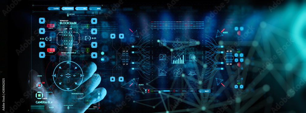 Aufkleber hand working with business data analytics process management with kpi financial charts and graph mar