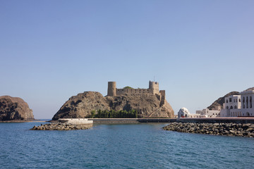Fototapeta na wymiar Ancient fortress in Muscat, Oman