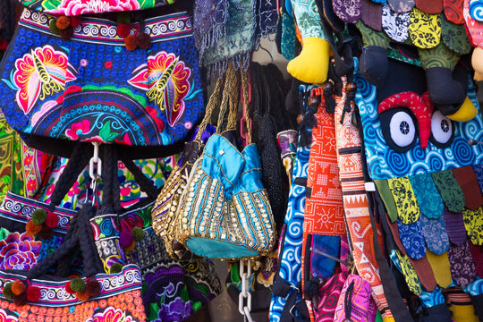 Indian style bags in Oman market
