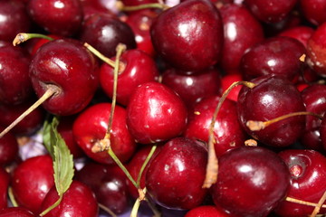 cherry, fruit, food, red