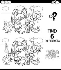 differences color book with insects
