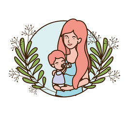 woman with baby avatar character