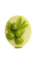 olive soap isolated