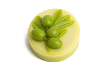 olive soap isolated