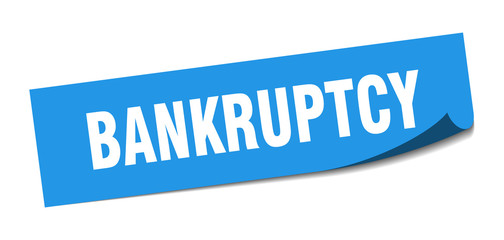 bankruptcy sticker. bankruptcy square isolated sign. bankruptcy