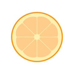 Flat color orange fruit icon