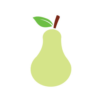 Flat color pear fruit icon