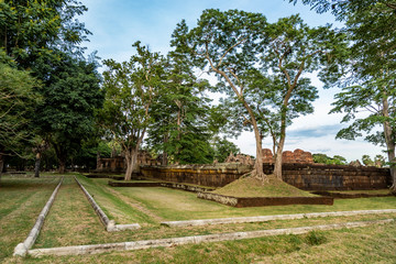 Khmer Architecture of Prasat Muang Tam Castle, Buriram, Thailand