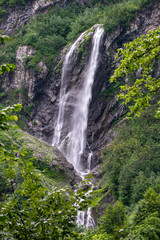 The highest waterfall, falling from a cliff
