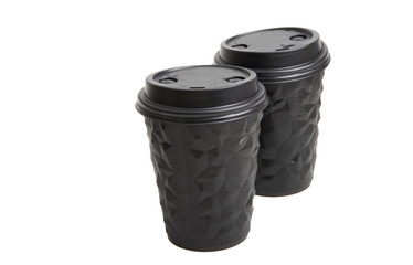 black coffee cup isolated