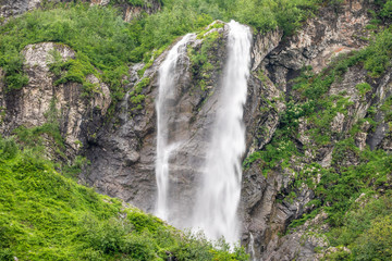 The highest waterfall, falling from a cliff