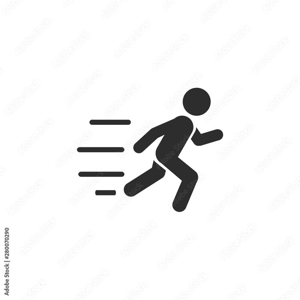 Poster walk icon template color editable. walk symbol vector sign isolated on white background. simple logo