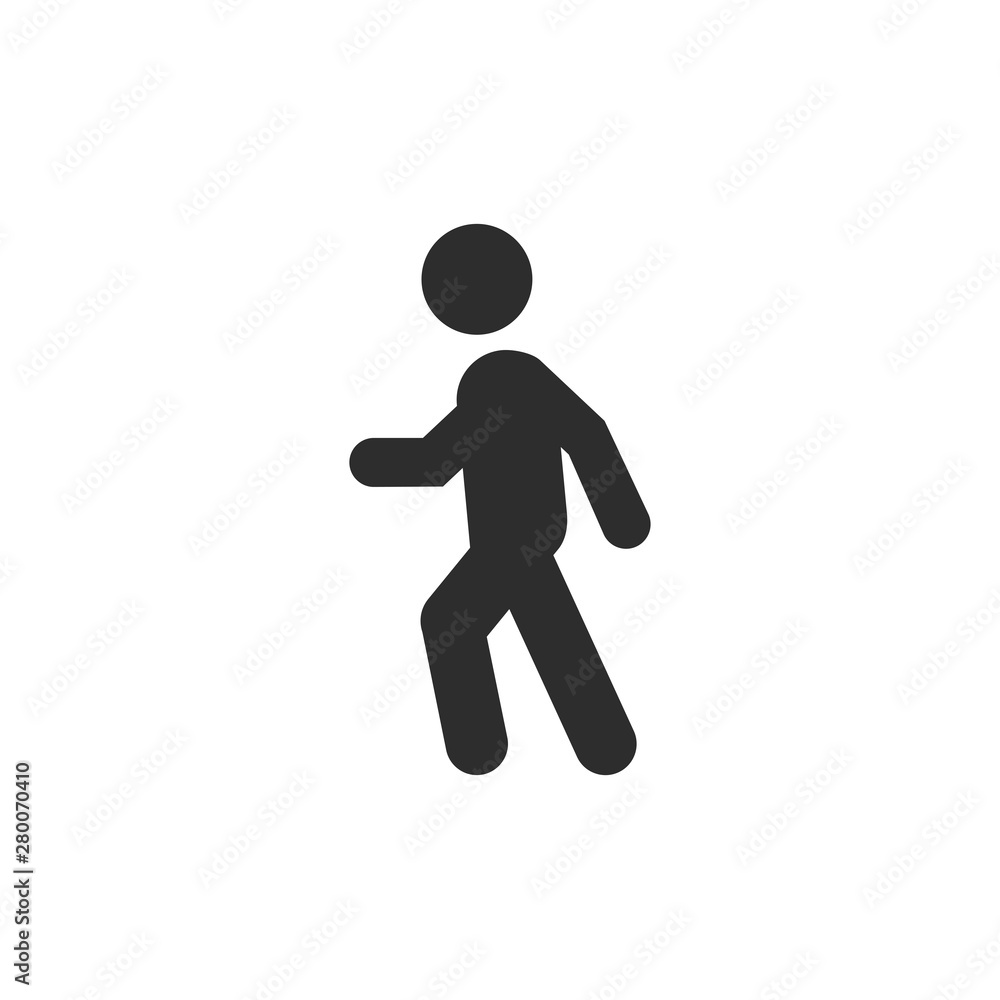 Poster walk icon template color editable. walk symbol vector sign isolated on white background. simple logo