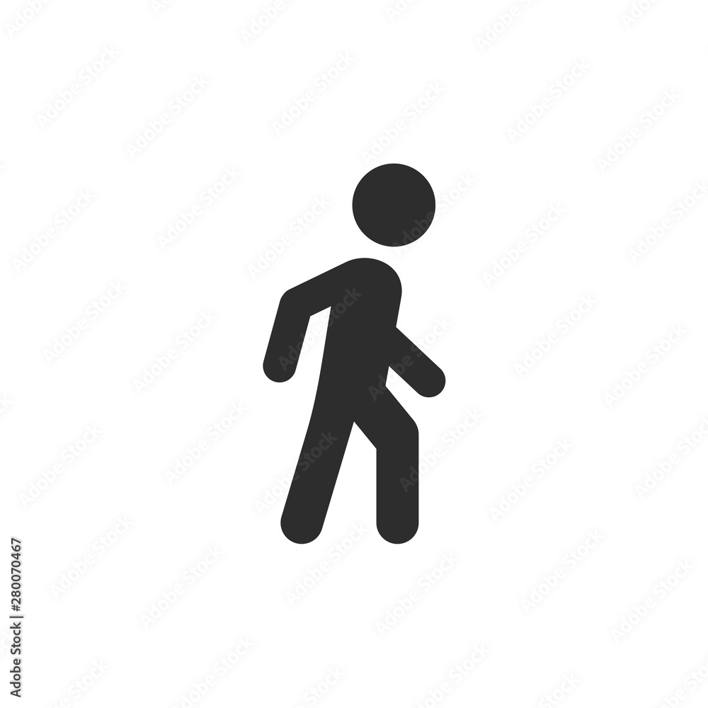 Fototapete Walk icon template color editable. Walk symbol vector sign isolated on white background. Simple logo vector illustration for graphic and web design.