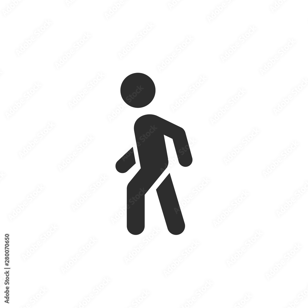 Poster walk icon template color editable. walk symbol vector sign isolated on white background. simple logo