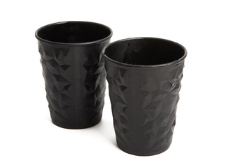 black coffee cup isolated