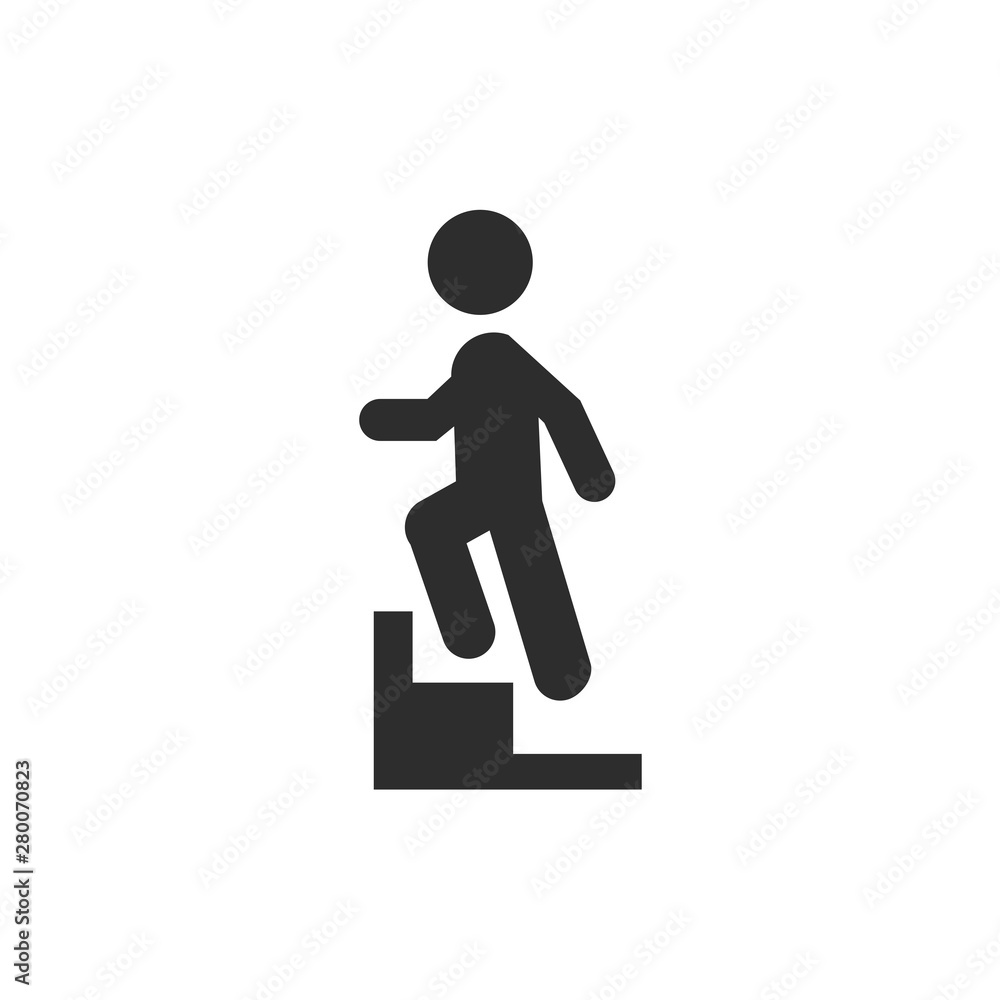 Poster walk icon template color editable. walk symbol vector sign isolated on white background. simple logo