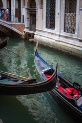 Fototapeta na wymiar GONDOLA IN THE VENICE CANAL IN ITALY