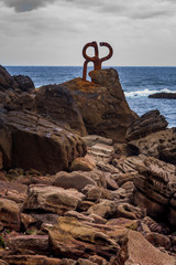 Fototapeta premium LANDSCAPE OF SEA AND ROCKS IN BASQUE COUNTRY IN SPAIN