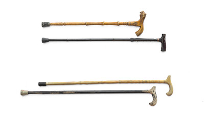 crutches for walking isolated on white background