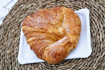 Delicious and fluffy croissant