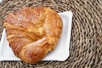 Delicious and fluffy croissant