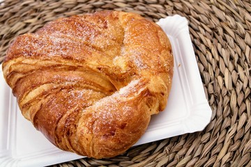Delicious and fluffy croissant