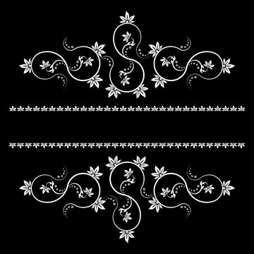 Frame with monograms for design and decorate.