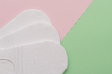 new white short cotton socks