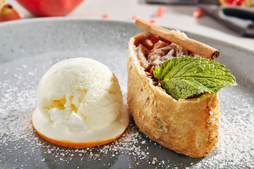 Apple strudel, charlotte or apple cake
