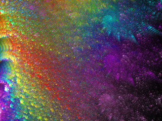 rainbow abstract fractal background 3d rendering illustration
