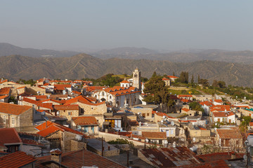 Fototapeta premium Paniramic view of Pano Lefkara village in Larnaca district, Cyprus.