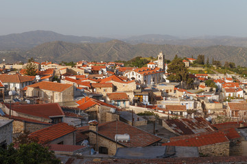 Obraz premium Paniramic view of Pano Lefkara village in Larnaca district, Cyprus.