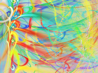 rainbow abstract fractal background 3d rendering illustration