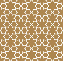 Seamless arabic geometric ornament in brown color.
