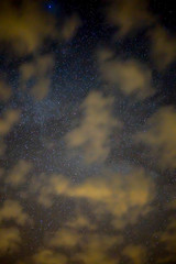  Starry sky with some clouds