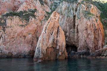 Corse scandola texture rocher mer