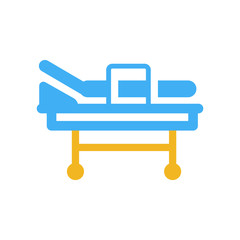 hospital bed side view icon from medical collection