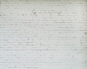 White brick old wall. Background. Vintage.