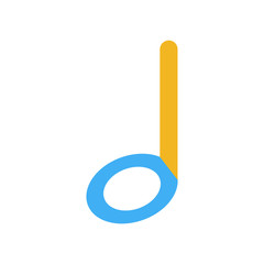 half note icon from music and media collection